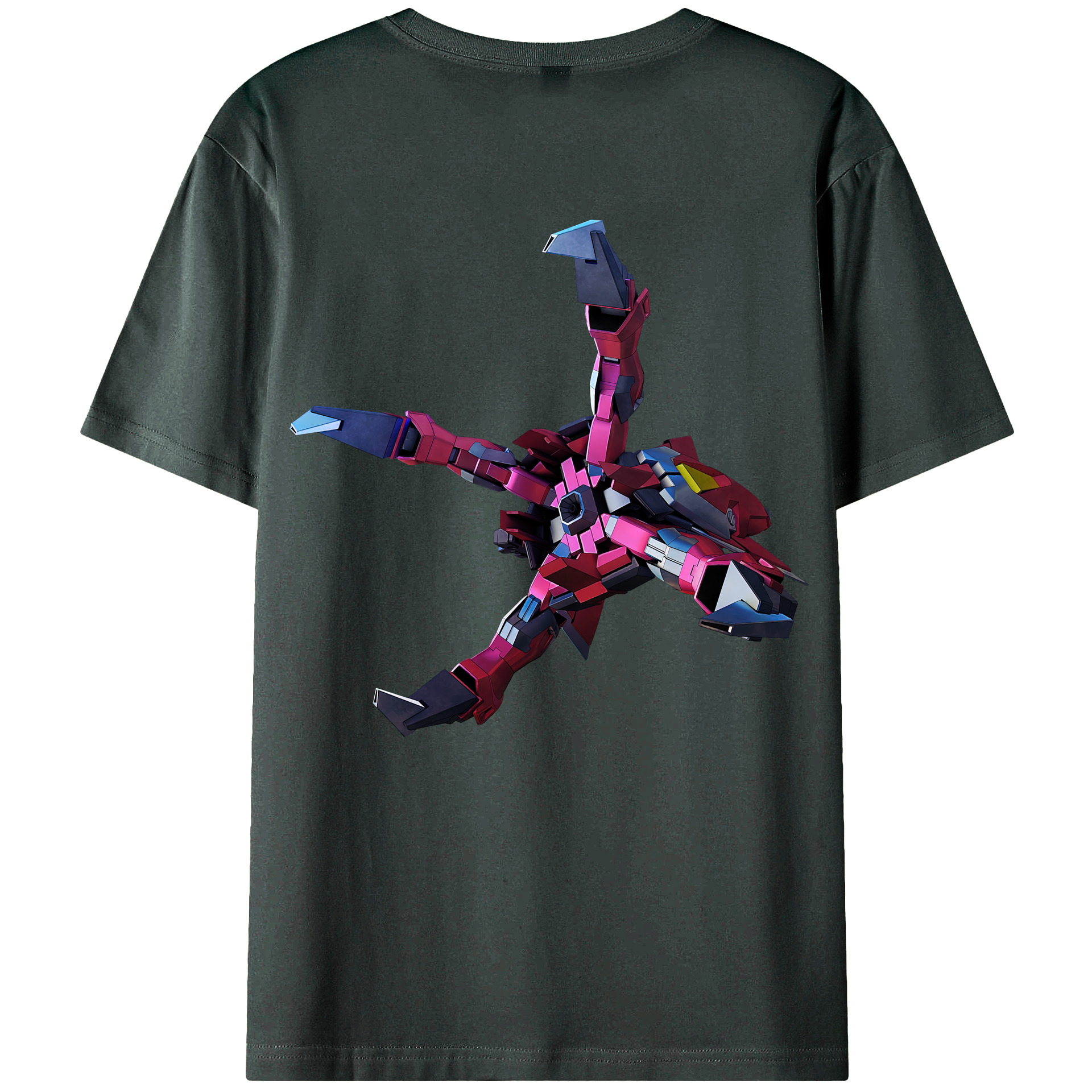 （画像用） 機動戦士ガンダム Mobile Suit Gundam 綿100％ メンズ半袖Tシャツ（バックプリント） 通気性